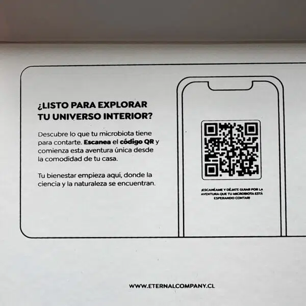 Test avanzado de Microbiota Intestinal Eternal Gut QR Interior